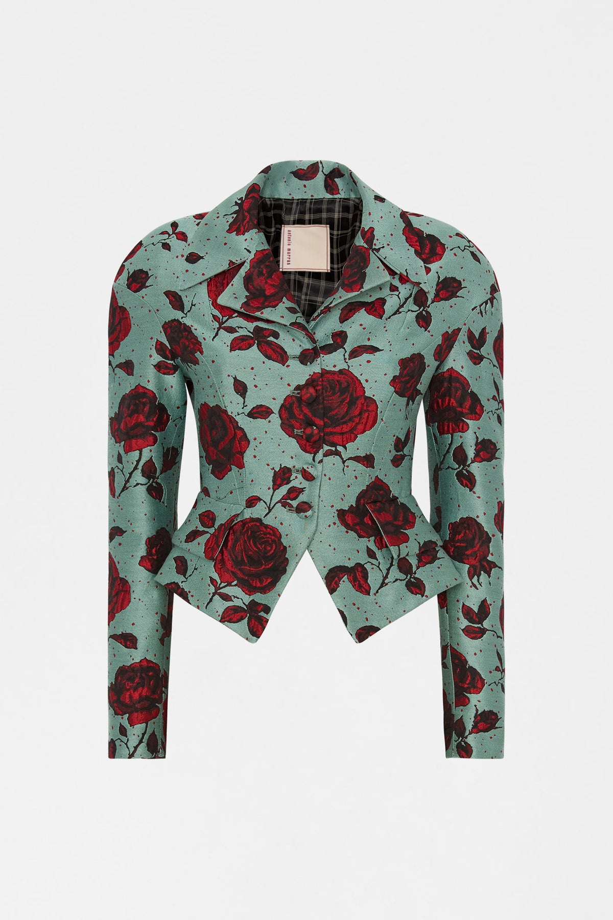 Embossed Rose Structured Jacket