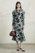 Embossed Rose Structured Jacket