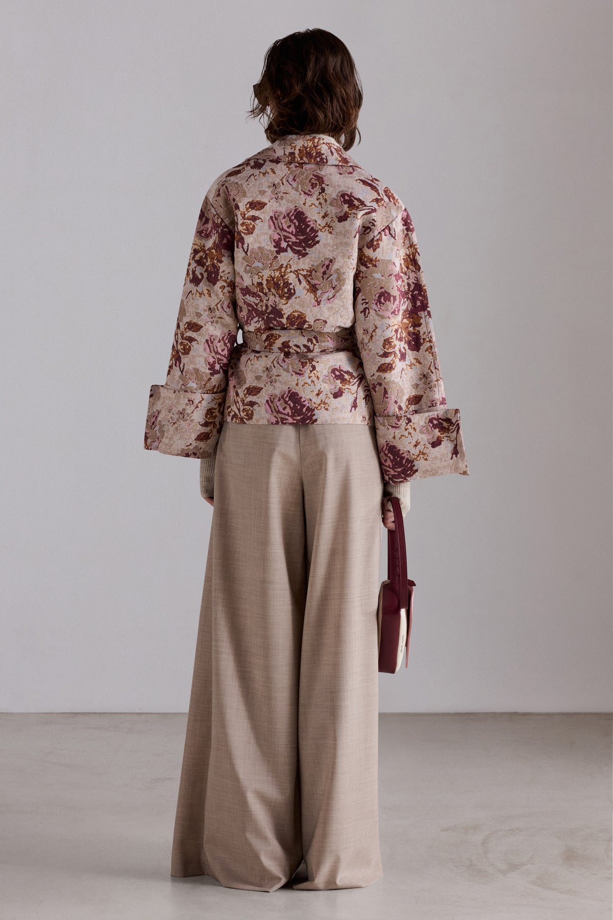 Trench Corto in Jacquard a Rose