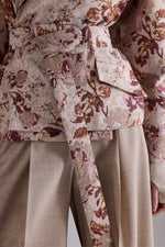 Rose Jacquard Cropped Trench