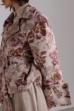 Rose Jacquard Cropped Trench