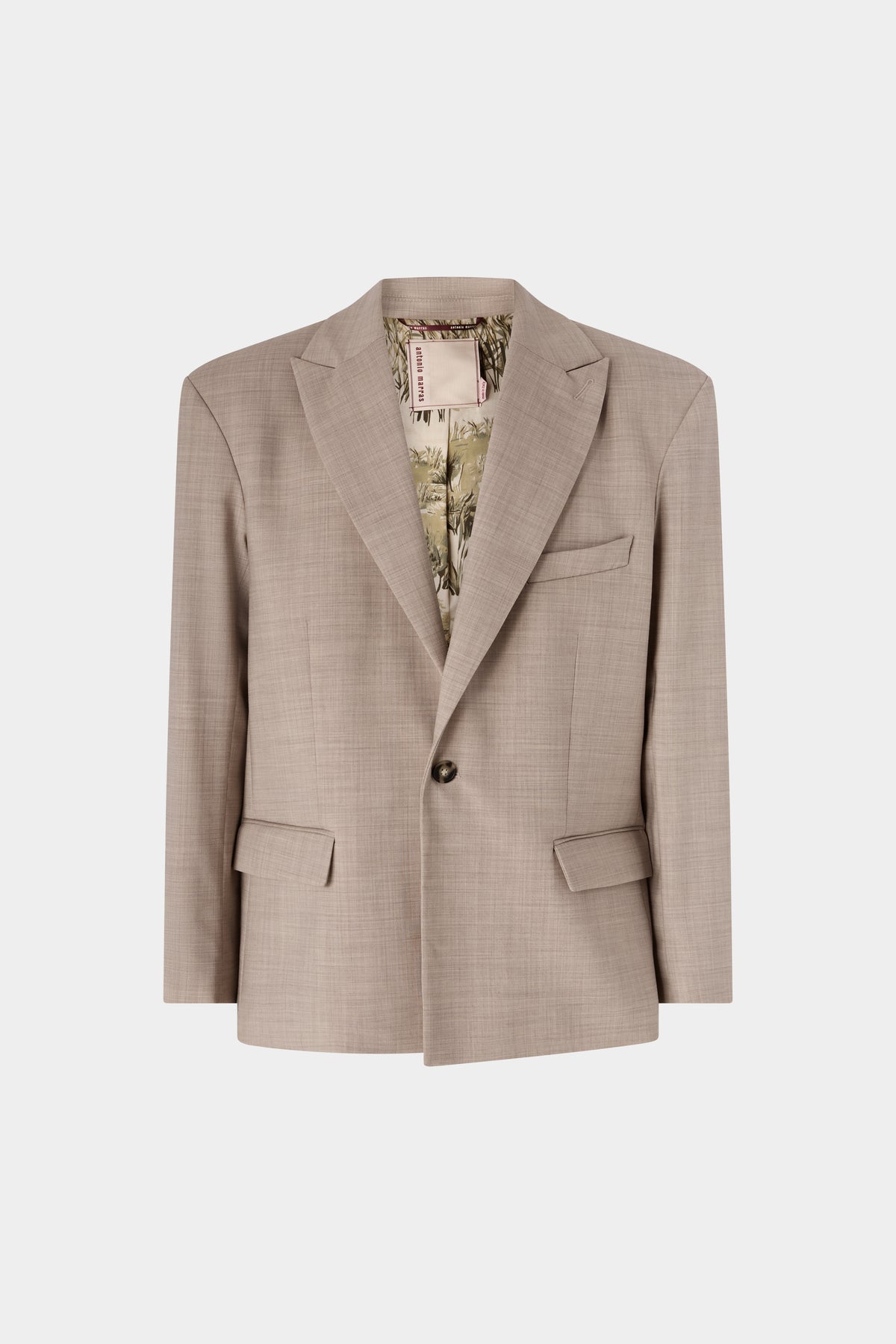 Mélange Single-Breasted Blazer