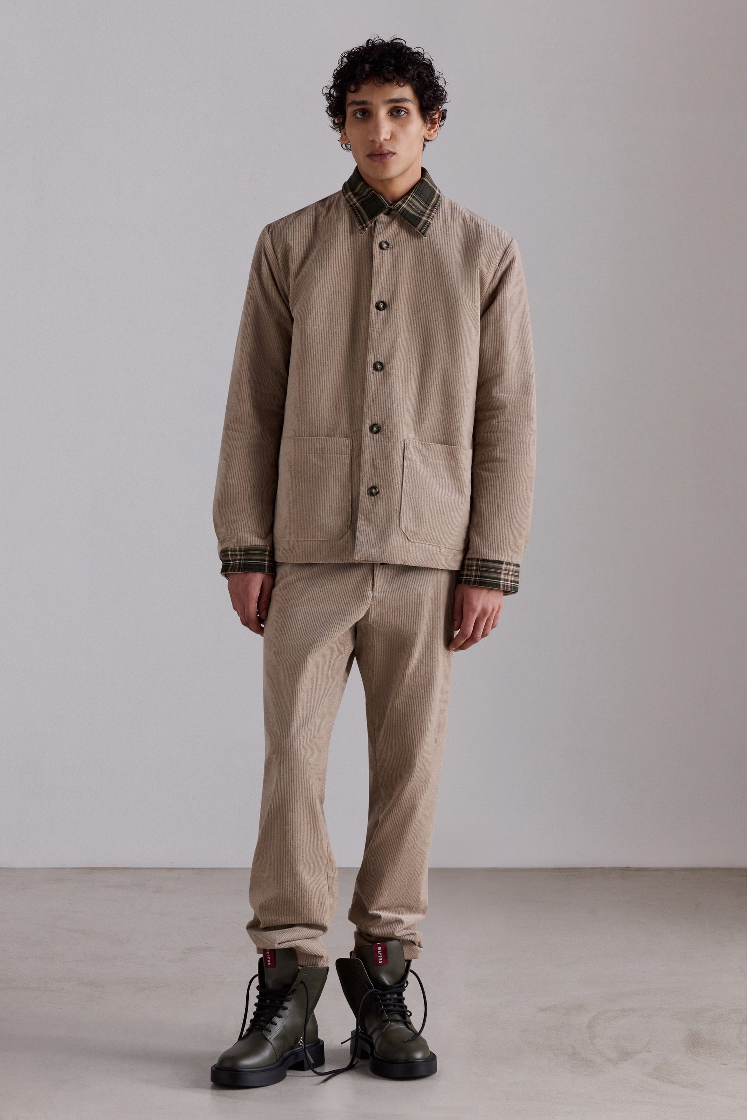 Reversible Corduroy and Tartan Jacket