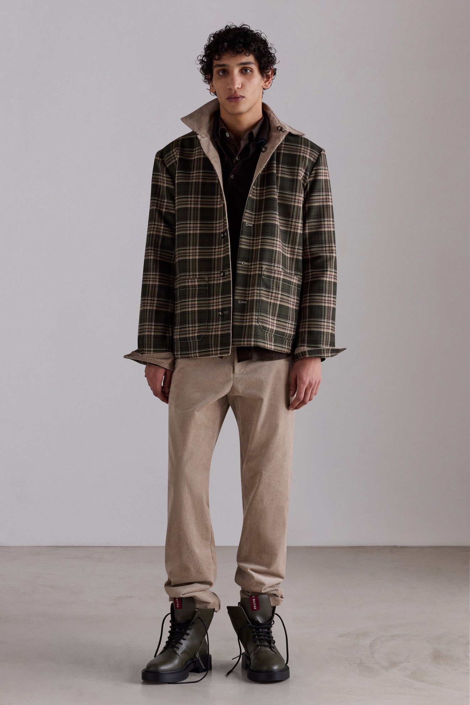 Reversible Corduroy and Tartan Jacket