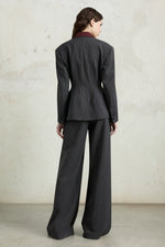 Pinstripe Double-Breasted Blazer