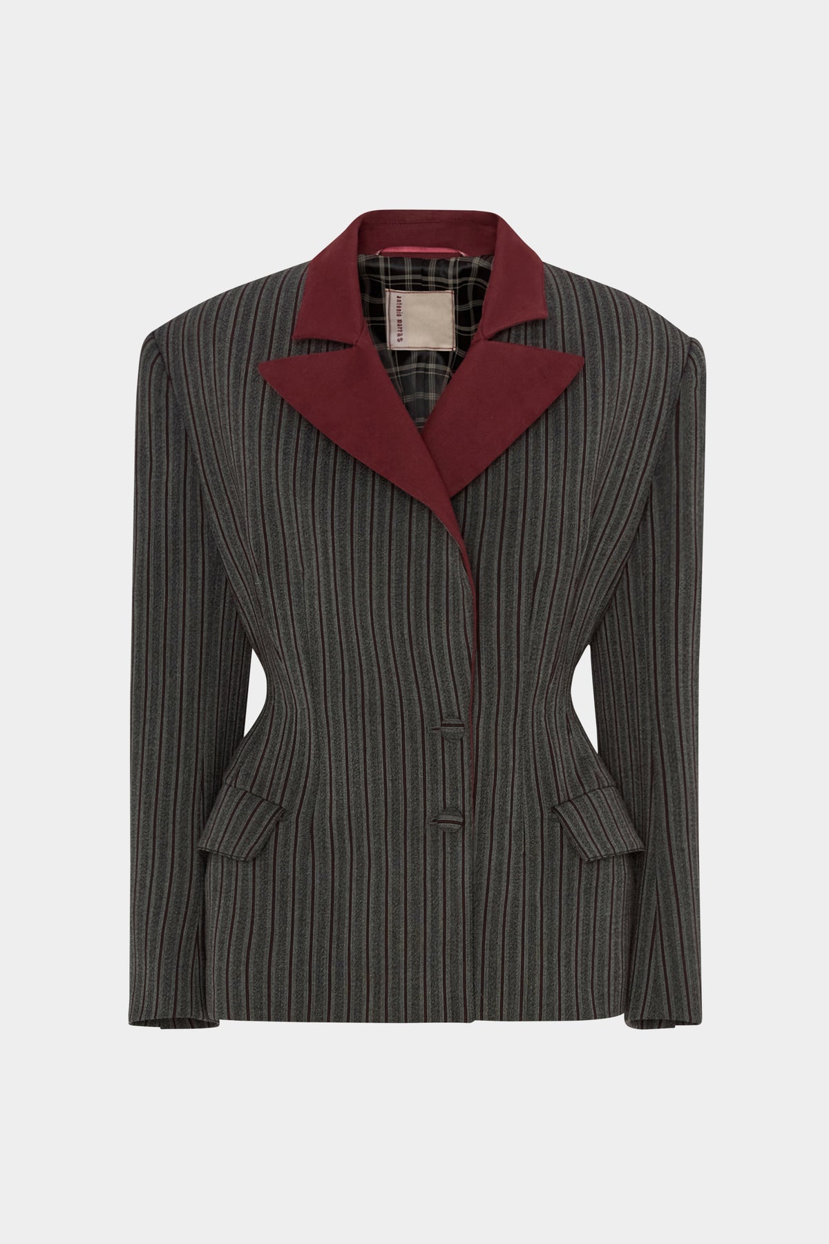 Pinstripe Double-Breasted Blazer