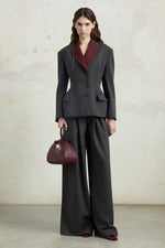 Pinstripe Double-Breasted Blazer