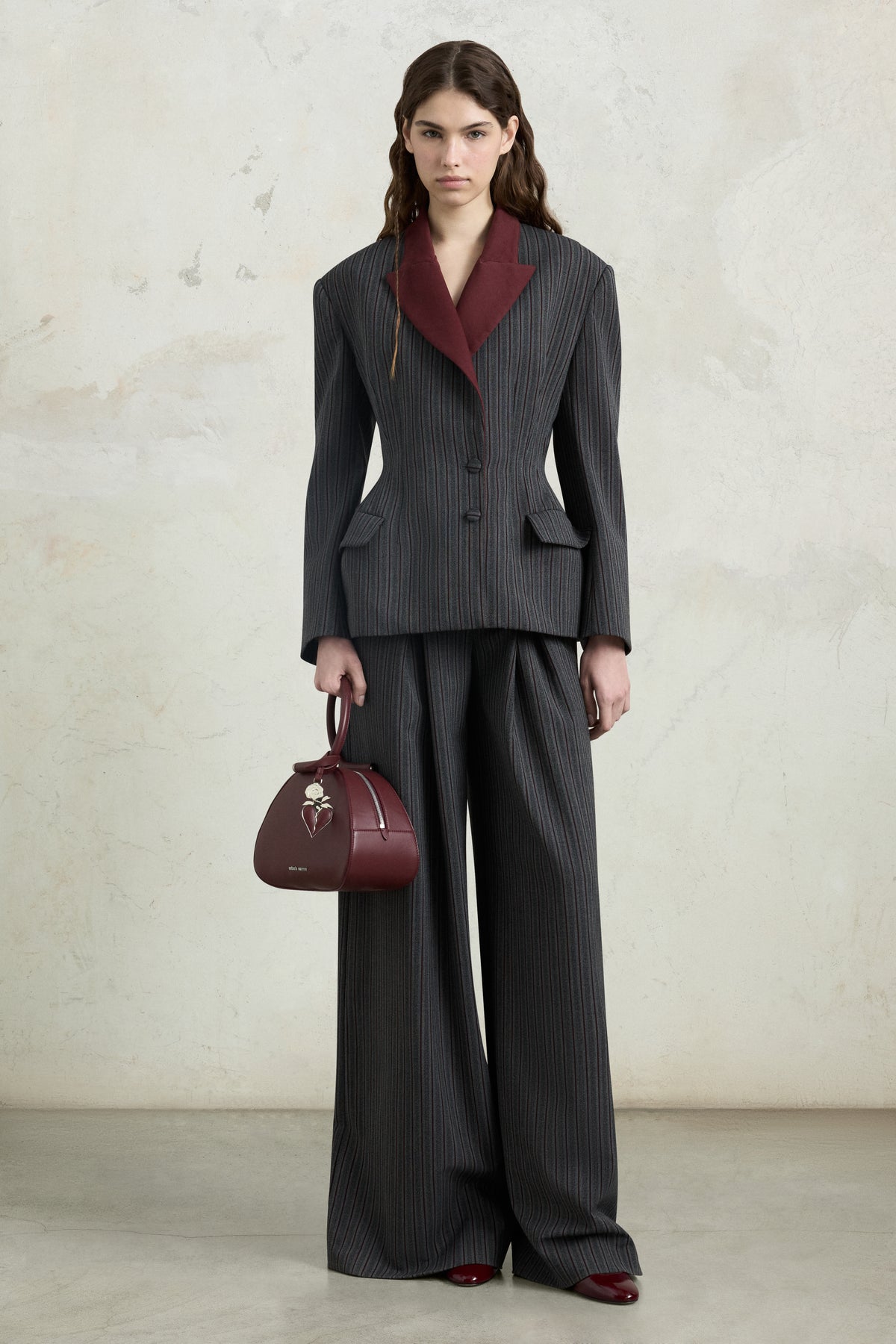 Pinstripe Double-Breasted Blazer