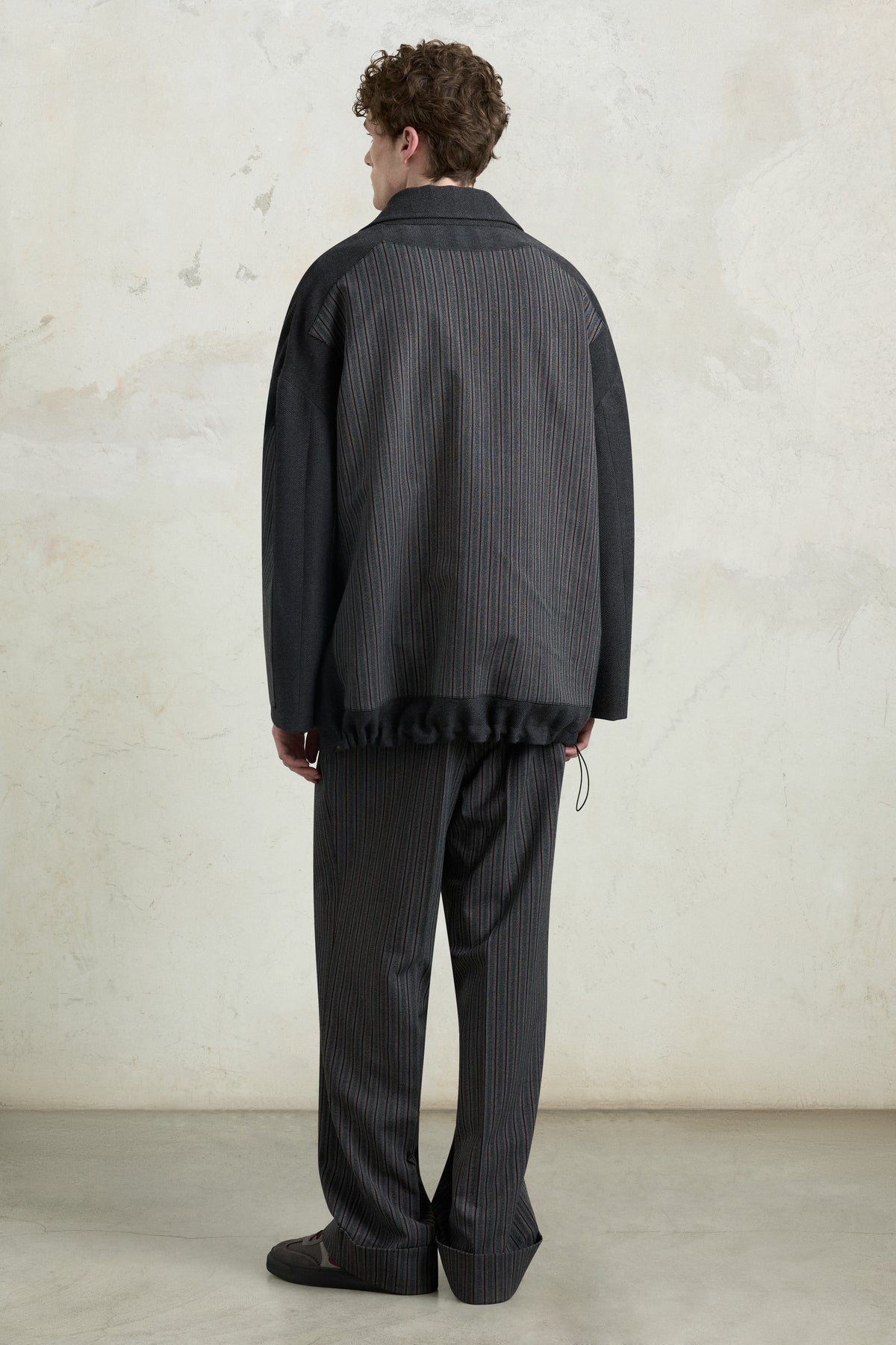 Pinstripe Patch Jacket
