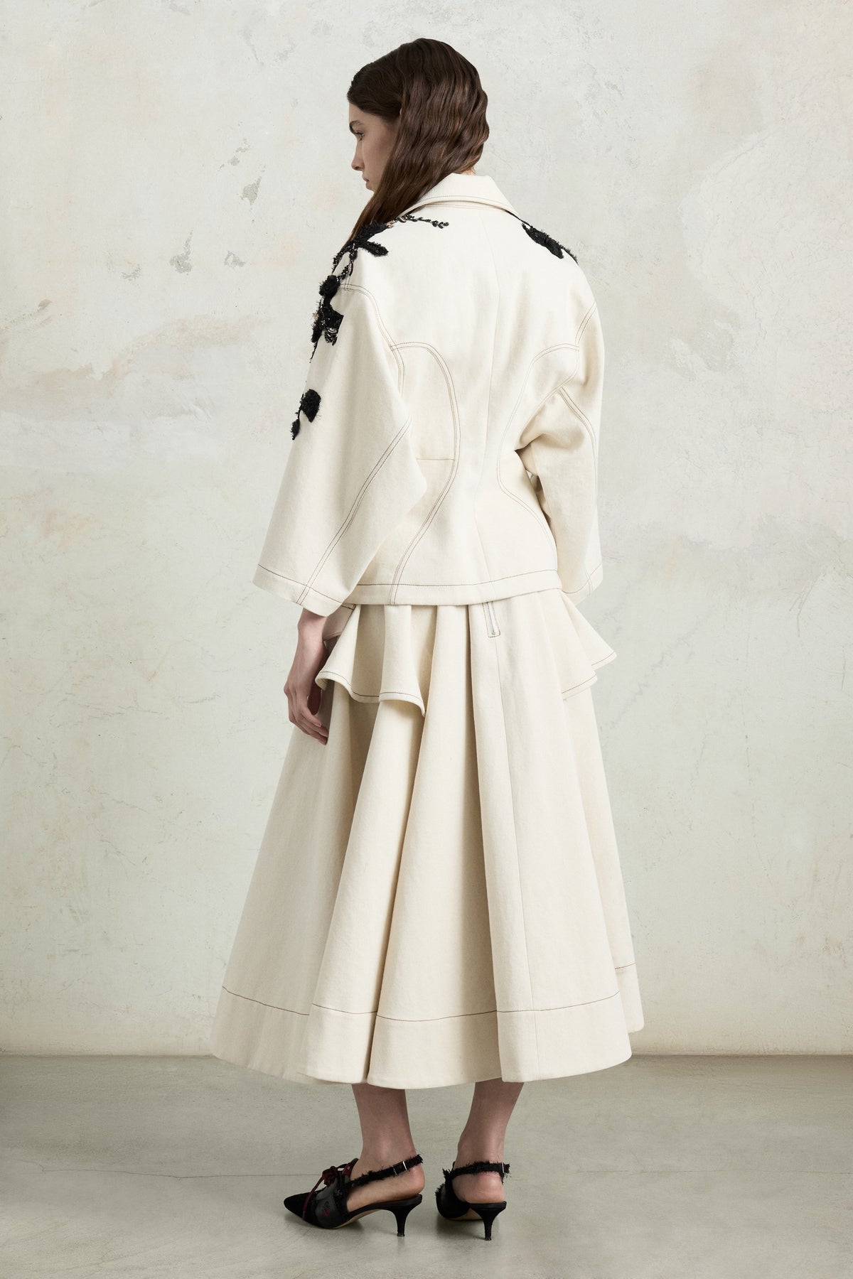 Floral Embroidered Tailored Jacket