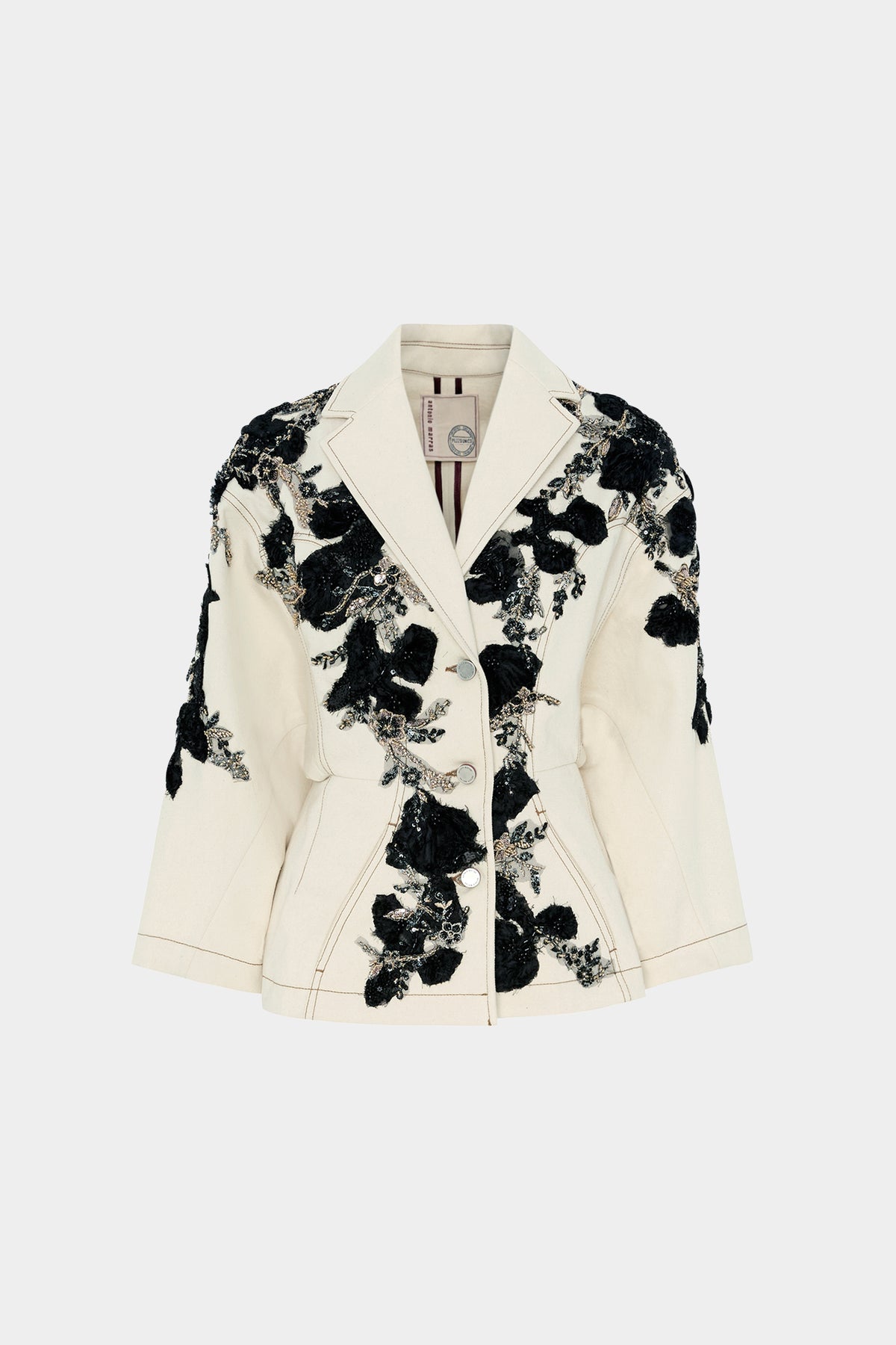 Floral Embroidered Tailored Jacket