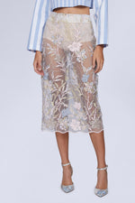 Gonna Midi Aderente in Pizzo