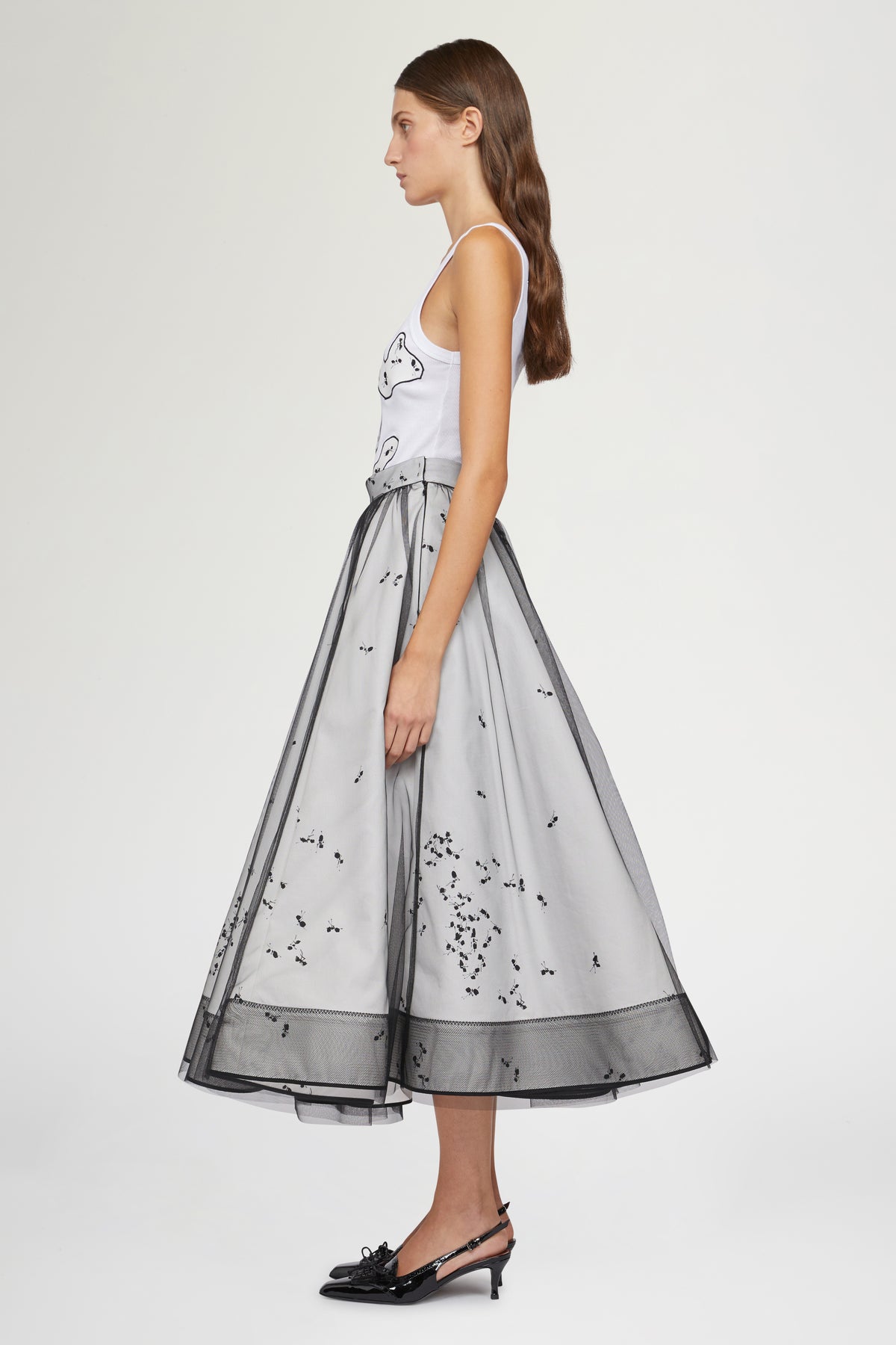 Duchesse Skirt with Ant print