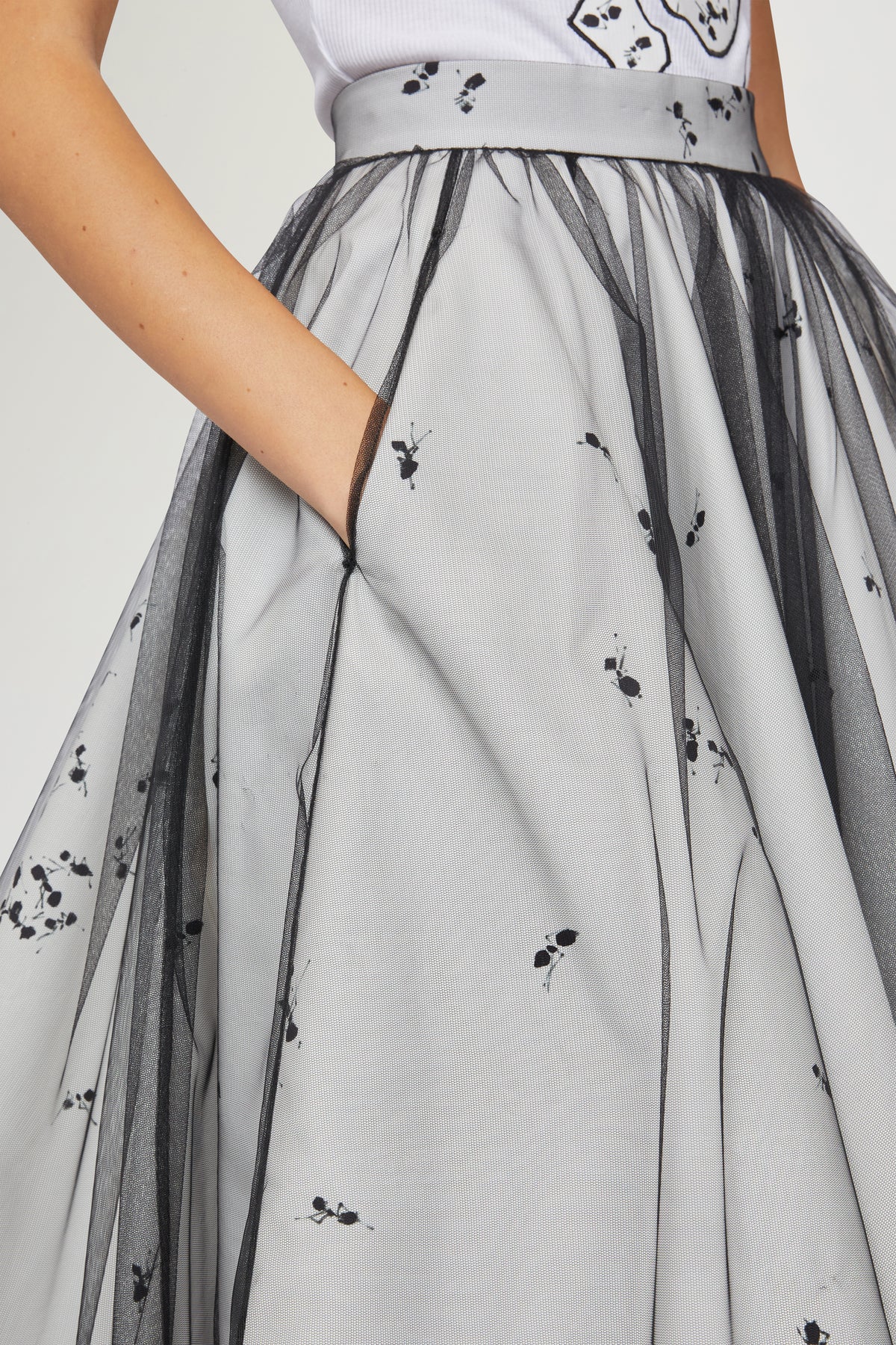 Duchesse Skirt with Ant print