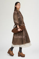 Brown Denim Skirt