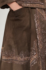 Brown Denim Skirt
