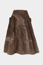 Brown Denim Skirt