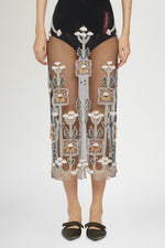 Midi Skirt with Embroidery