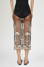 Midi Skirt with Embroidery