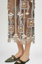 Midi Skirt with Embroidery