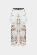 Midi Skirt with Embroidery