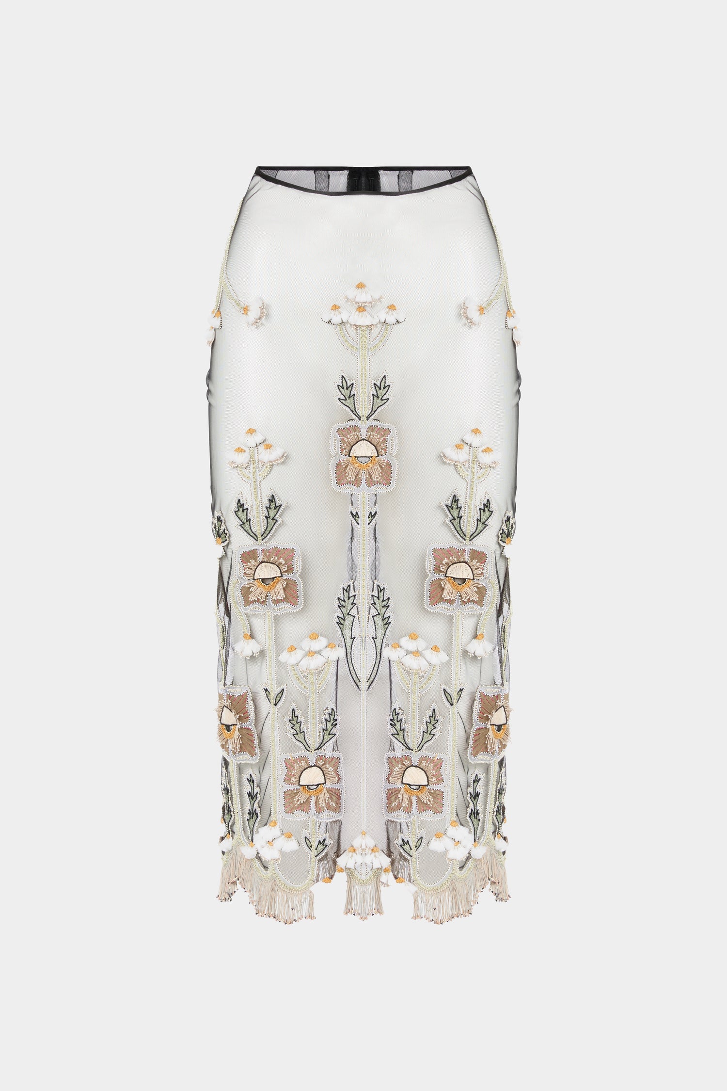 Midi Skirt with Embroidery