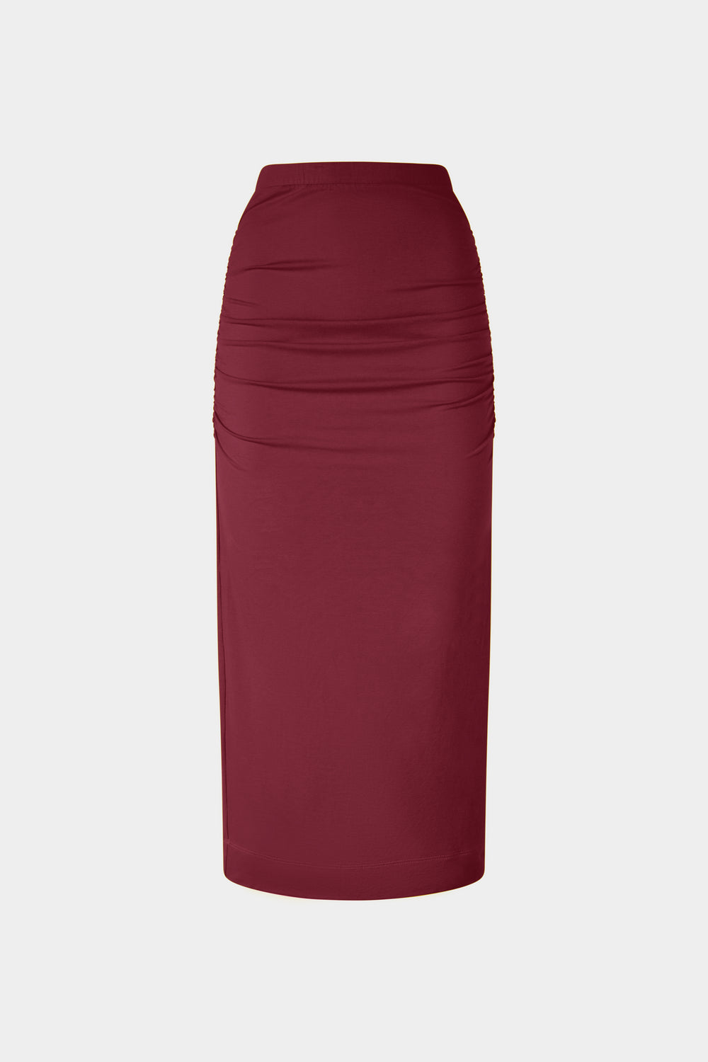 Bordeaux Jersey Midi Skirt