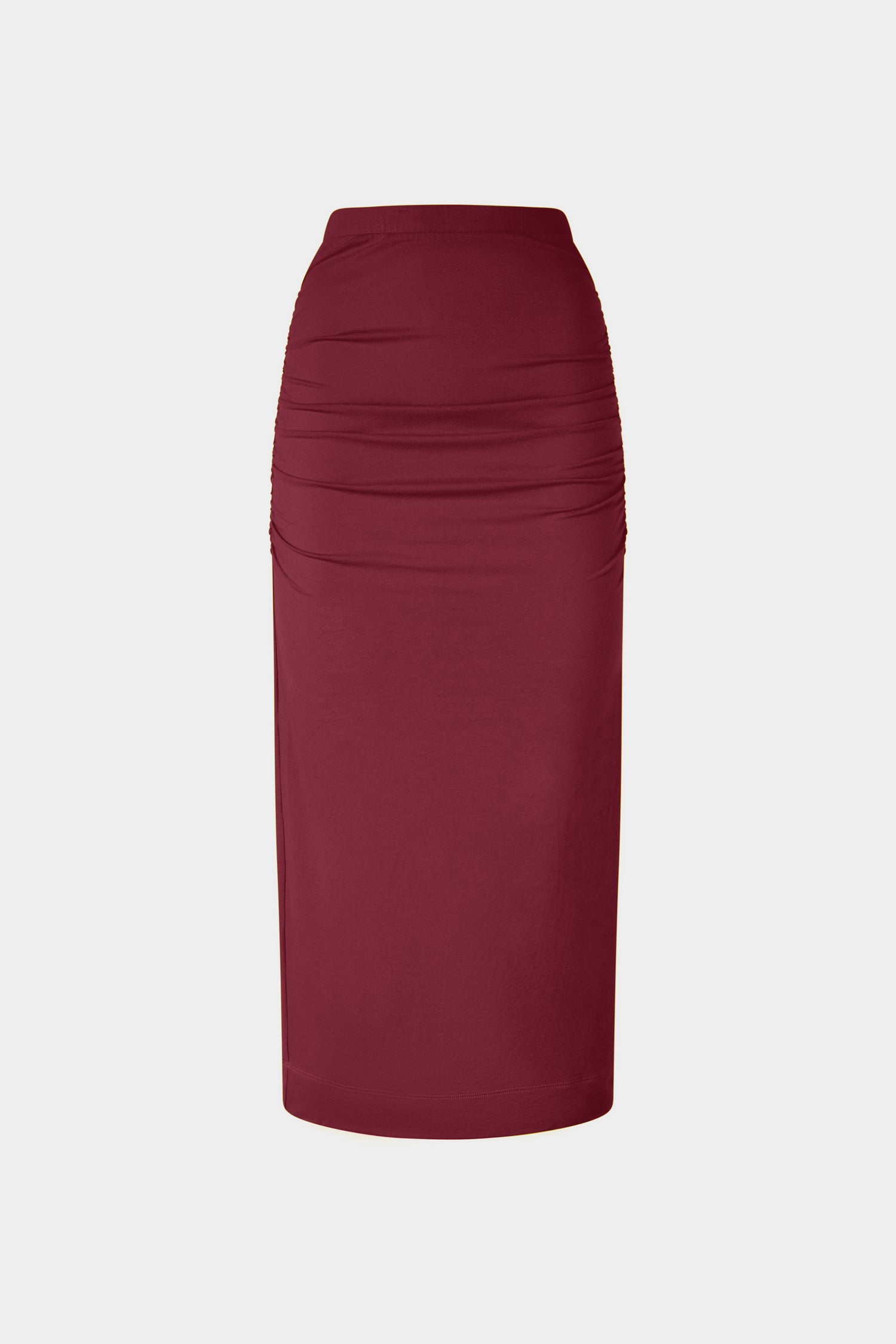 Gonna Midi in Jersey Bordeaux