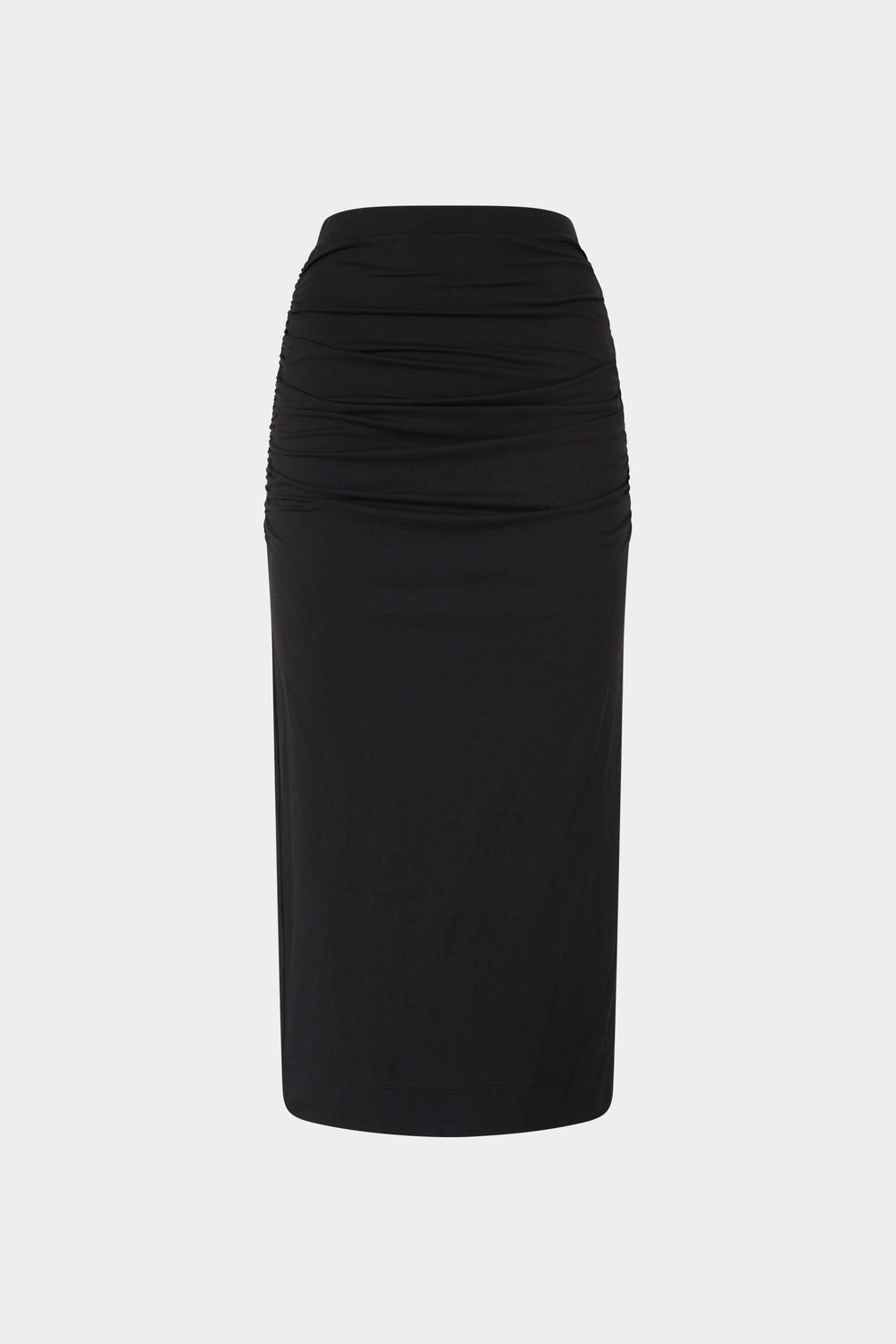 Black Jersey Midi Skirt