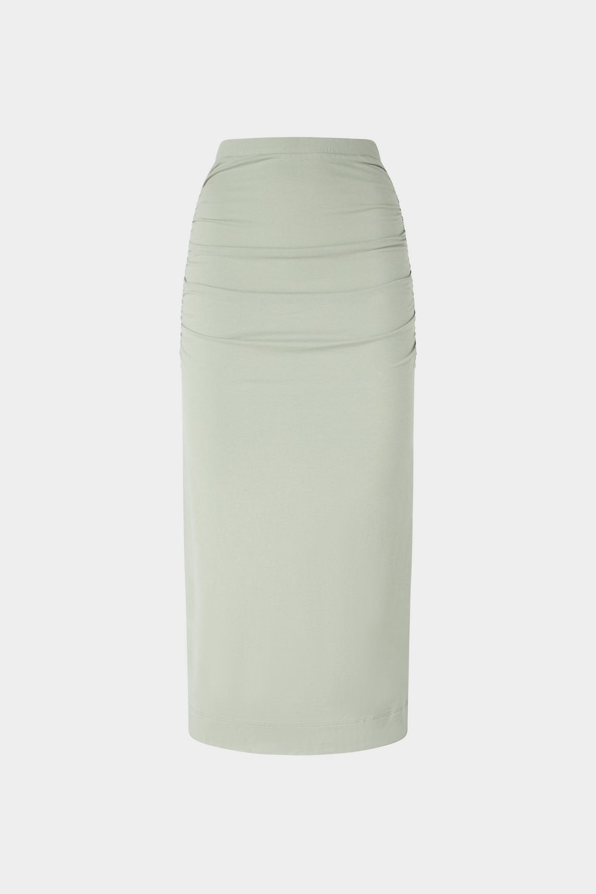 Sage Green Jersey Midi Skirt