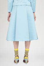 Pleated Midi Skirt with Central Panel