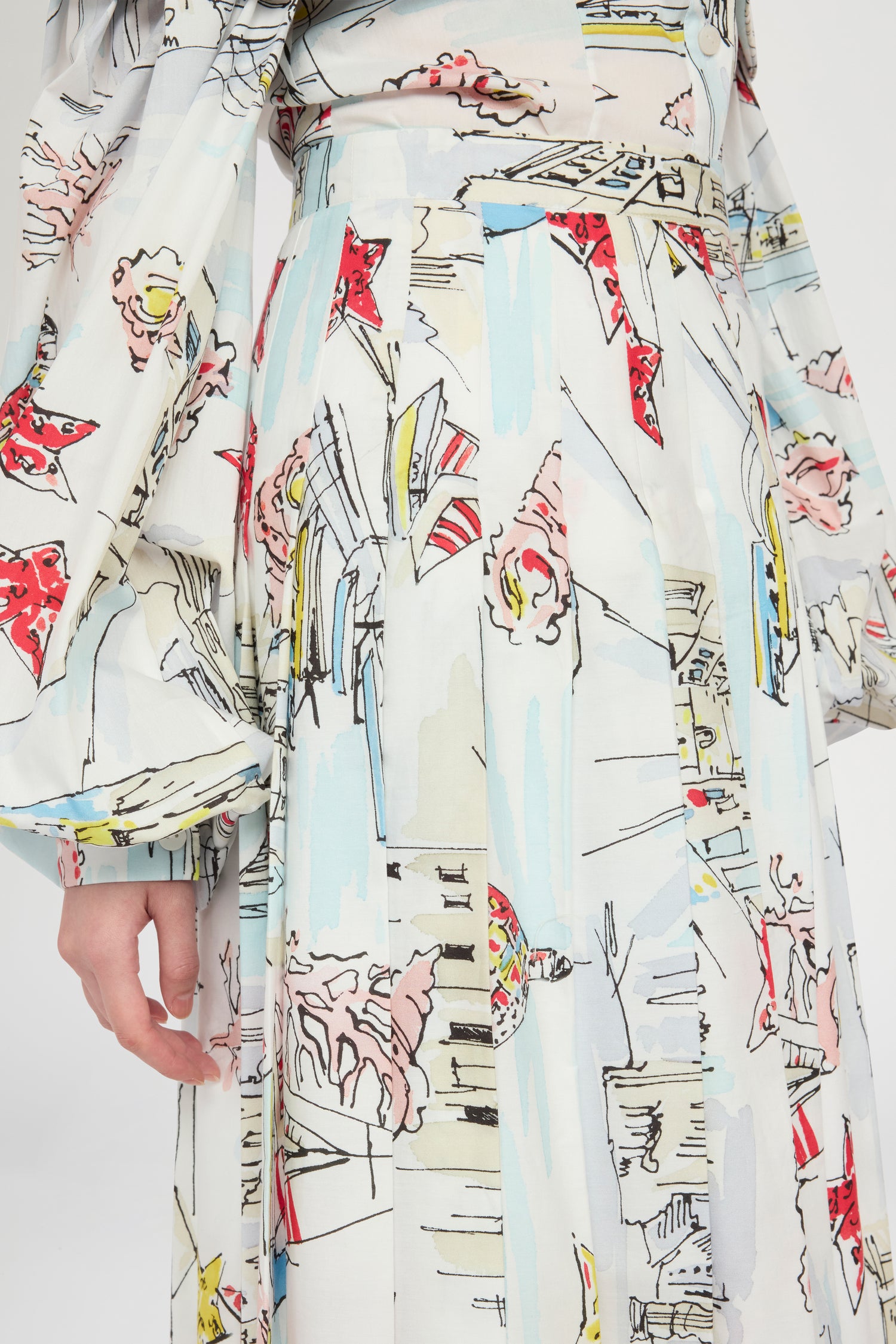 Alghero Print Midi Skirt