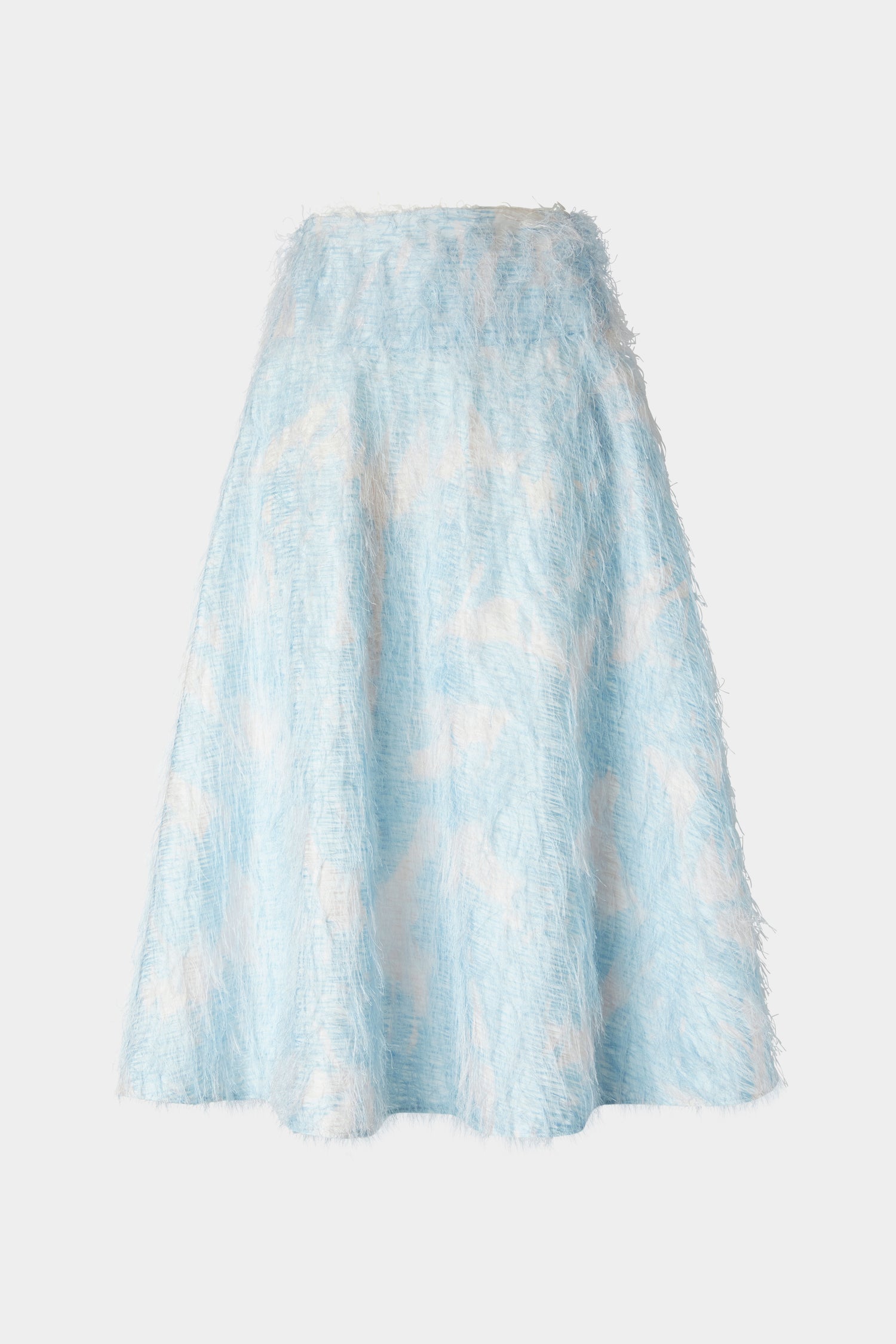 Circle Skirt with Basque Waist and Cloud Print