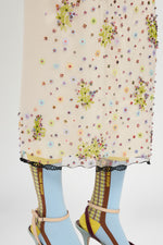 Floral Embroidered Pencil Skirt