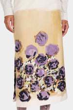 Floral Silk Pencil Skirt