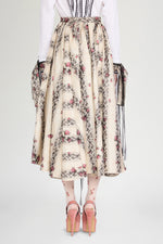 Floral Moiré Jacquard Full Skirt