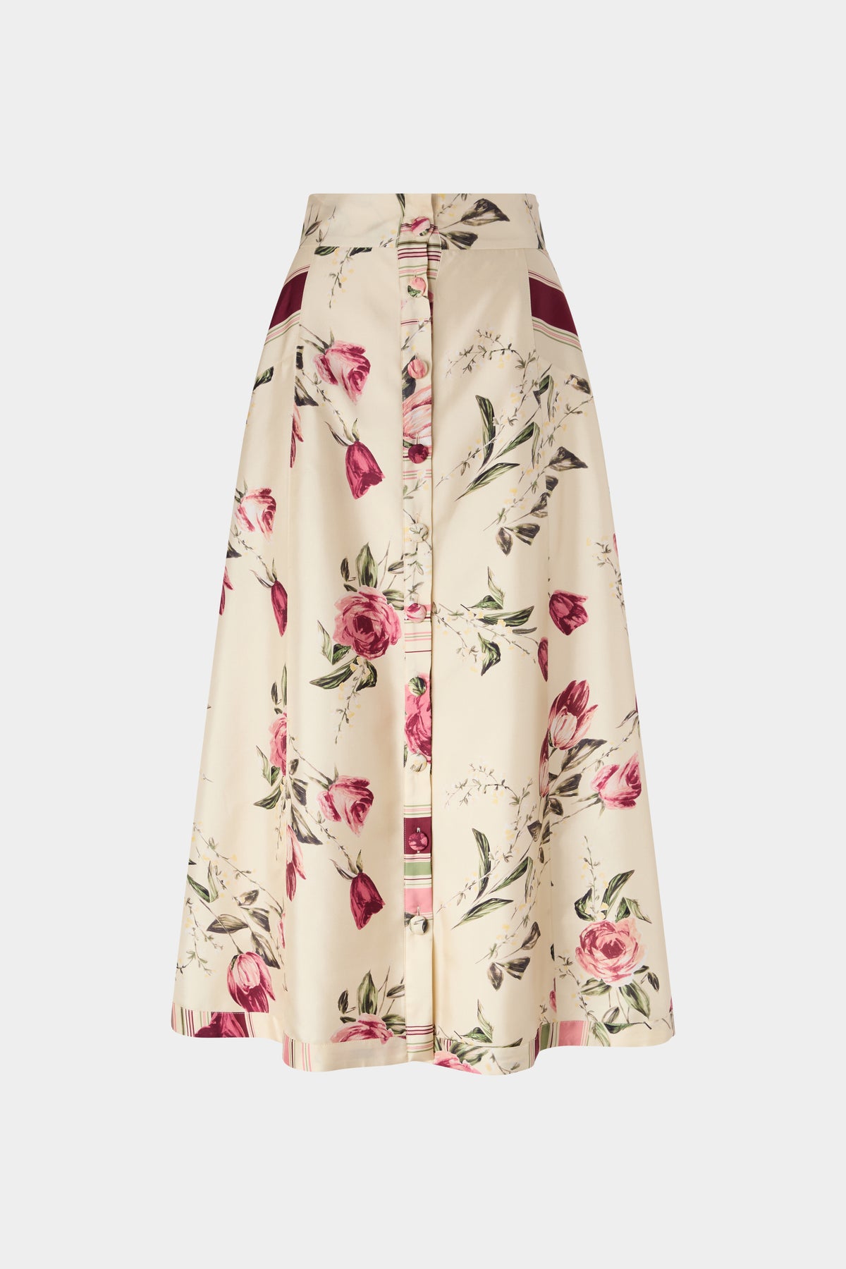 Gonna Midi Rose e Tulipani