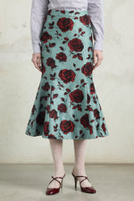 Embossed Rose Jacquard Skirt