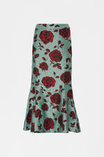 Embossed Rose Jacquard Skirt