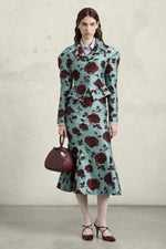 Embossed Rose Jacquard Skirt