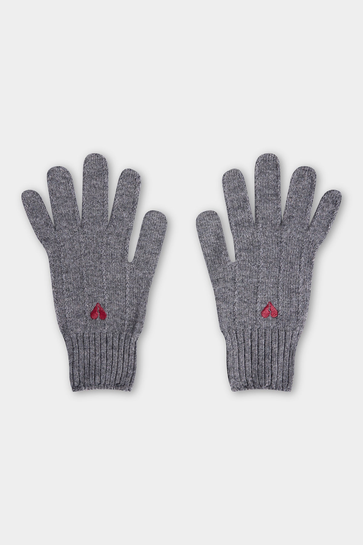 Short Ribbed Knit Gloves