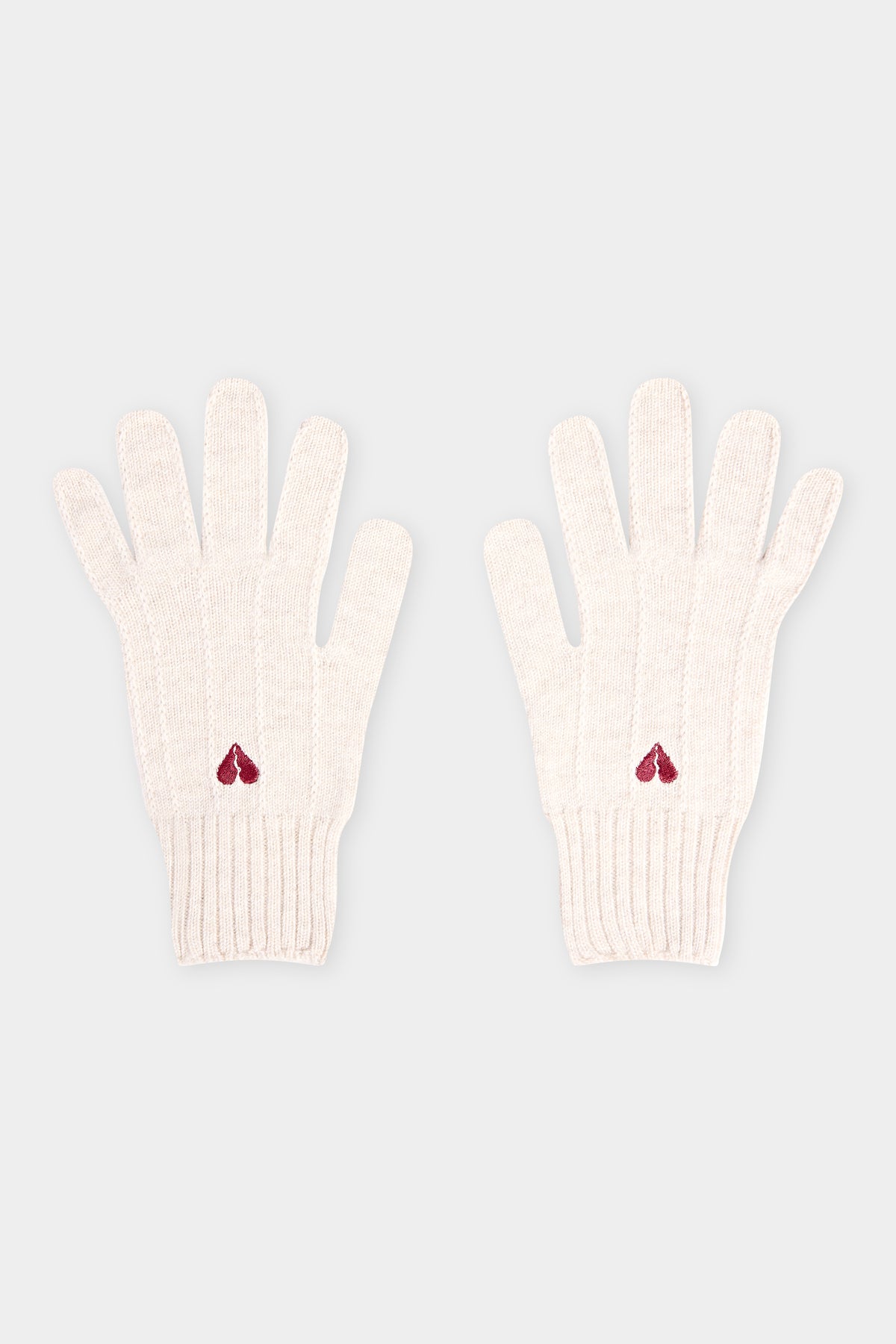 Short Ribbed Knit Gloves