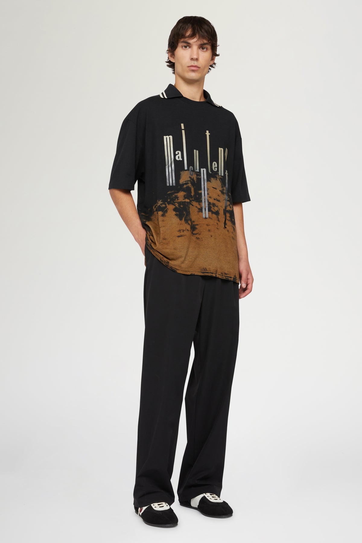 T-shirt Nera & Marrone Maicuntentu