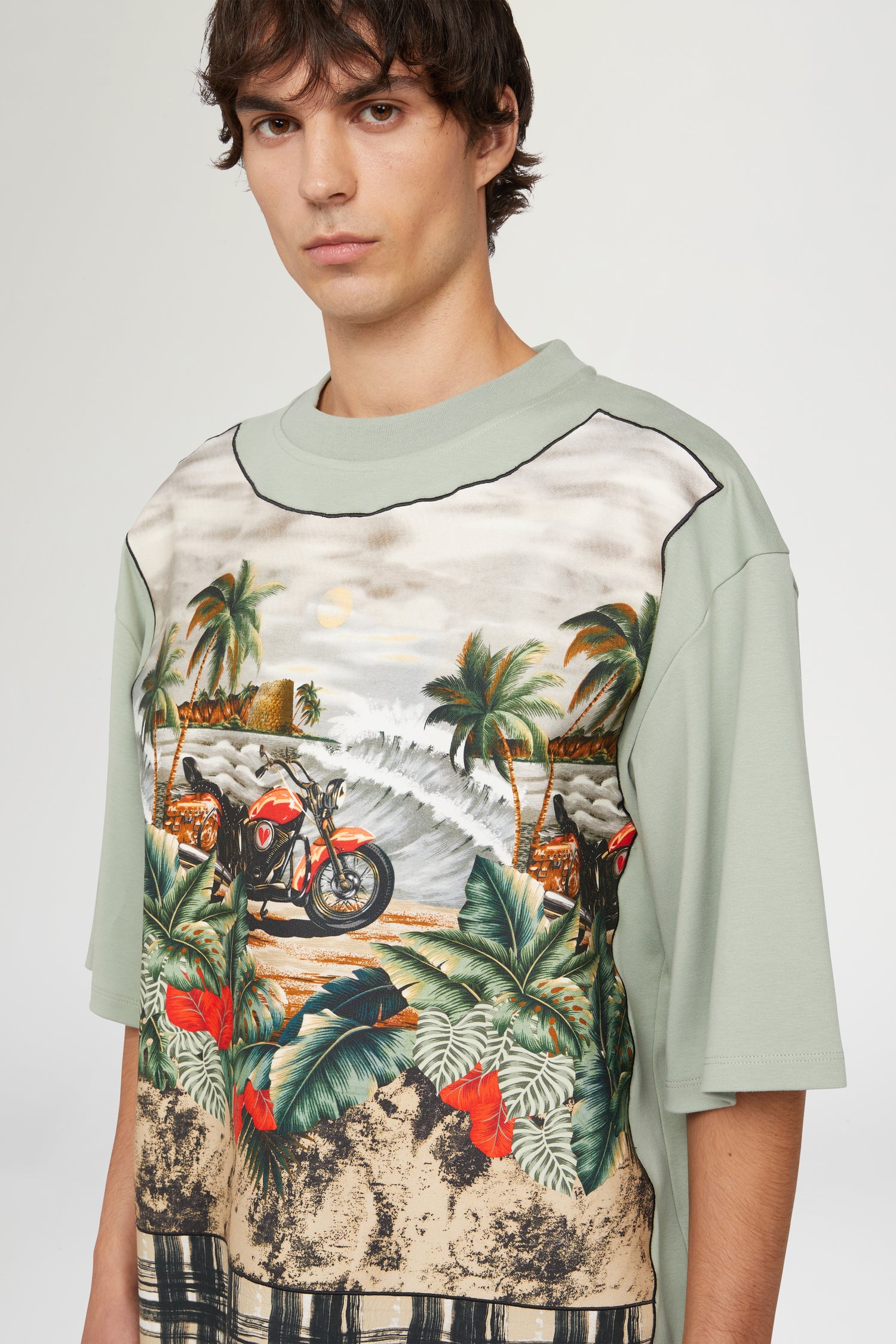 T-shirt in Cotone Verde