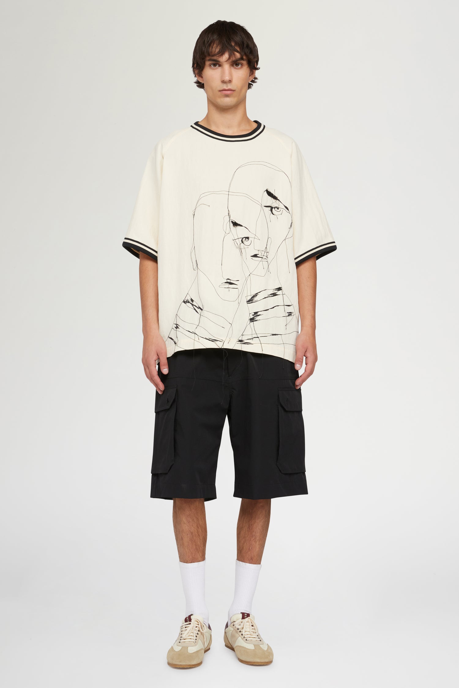 Cream Cotton T-shirt