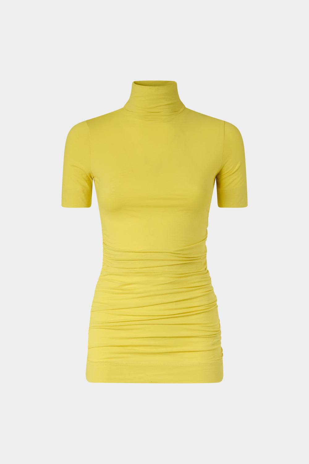 Yellow Jersey Turtleneck Top