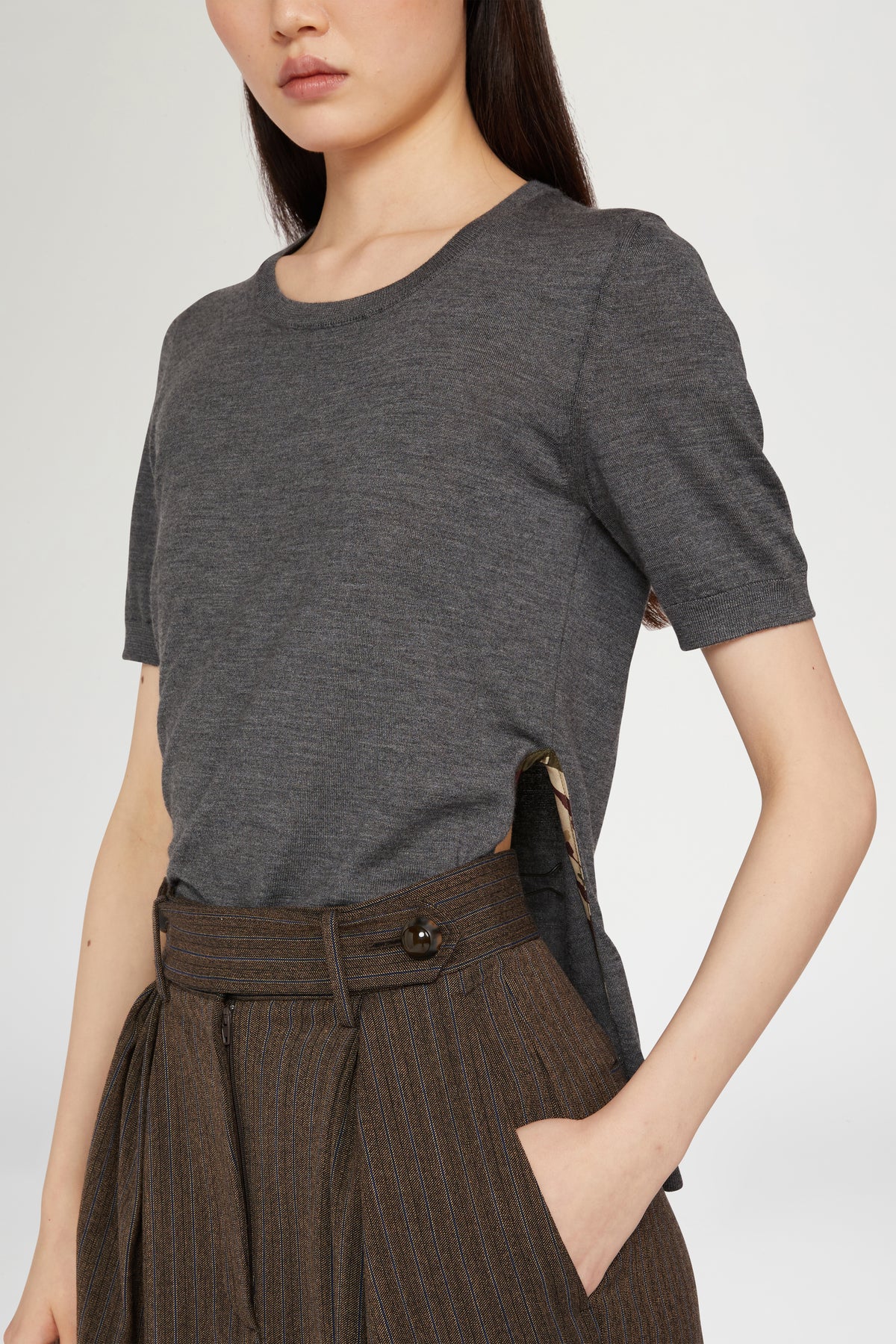 Cashmere Top with Slit