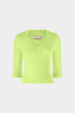Maglione Giallo con Scollo a V