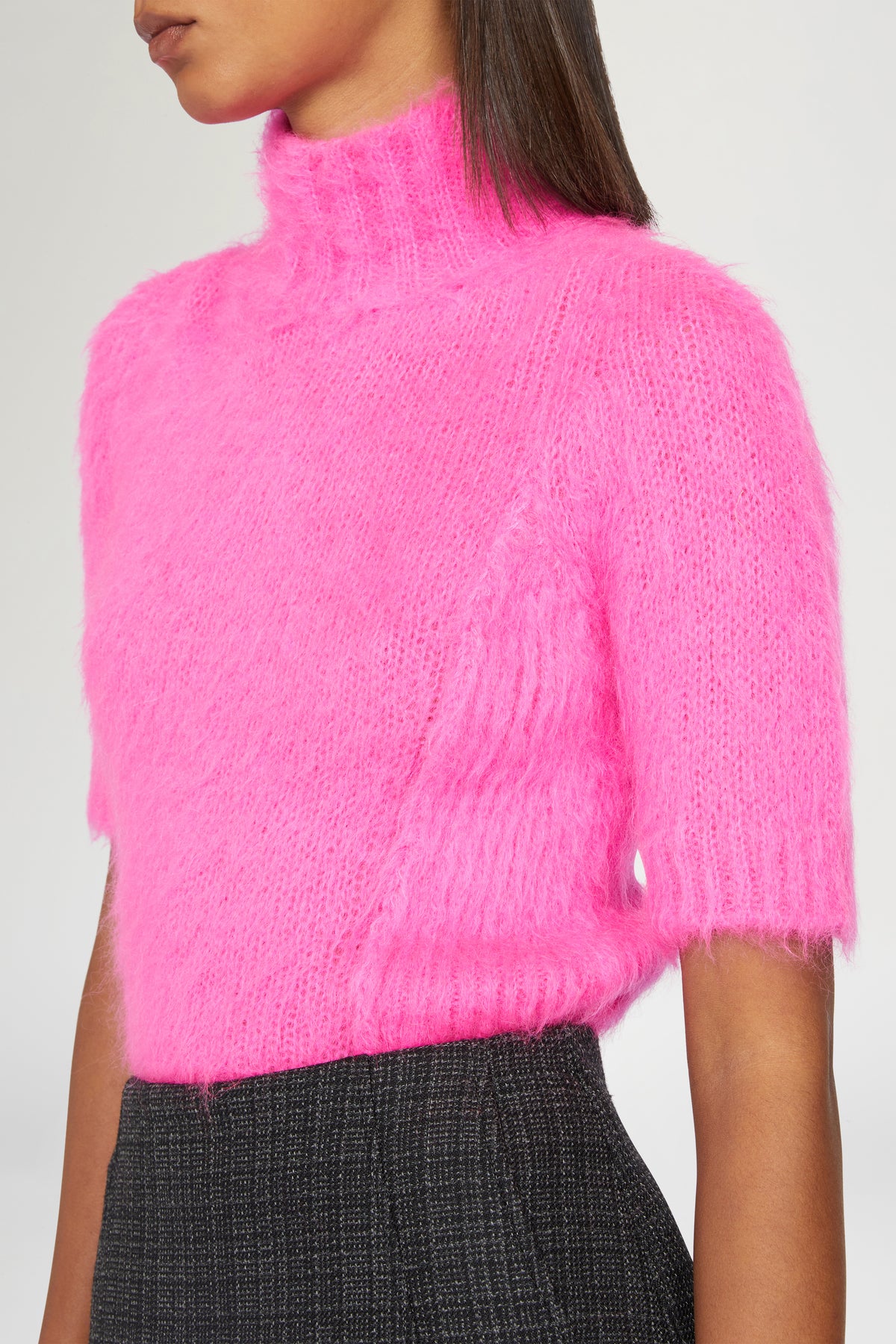 High-neck Pink Sweater