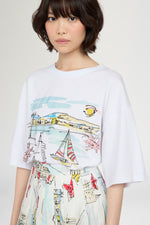 T-shirt con Stampa Alghero